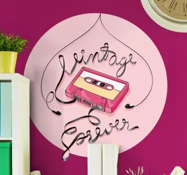 Stickere locuri design de bandă vintage - TenStickers
