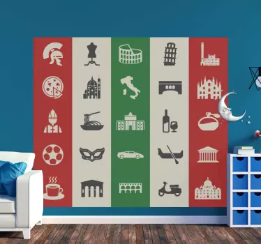 Stickere locuri icoane culturale italiene - TenStickers