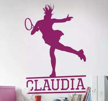 Stickere locuri jucător de tenis energic - TenStickers