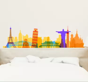 Stickere locuri repere celebre din orașe - TenStickers