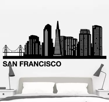 Stickere locuri vedere asupra orizontului din san francisco - TenStickers