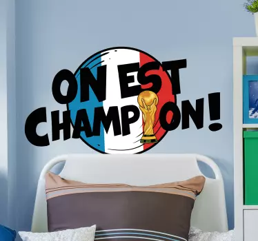Suntem campioni fr fotbal autocolant - TenStickers