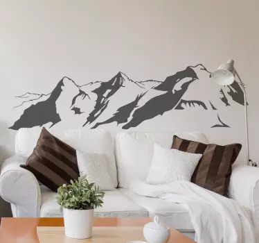 Swiss alps silueta autocolant decorativ de perete - TenStickers