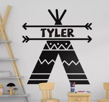 Teepee cort copii dormitor perete decal - TenStickers