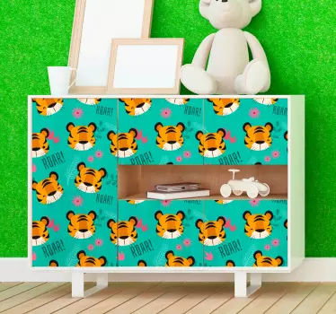 Tigrii cap de mobilier autocolant - TenStickers