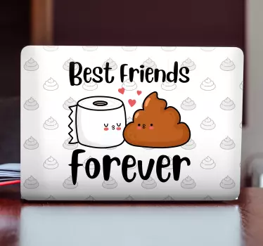 Toaletă citat amuzant design autocolant laptop - TenStickers