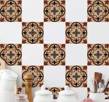 Transfer hidraulic de ciment cu model de ciment vintage - TenStickers