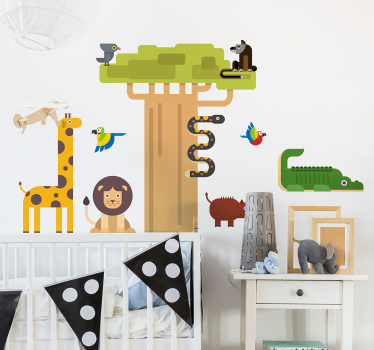 Tropical jungle ilustrare zid art decal - TenStickers