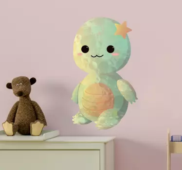 Turtle pentru copii desen pe perete decal - TenStickers