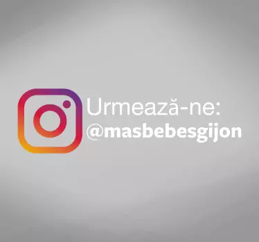 Urmați-ne pe autocolantul de ferestre instagram - TenStickers