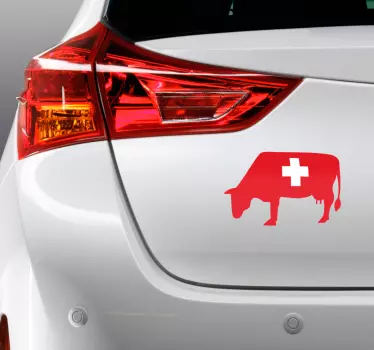 Vaca steagul elvețian decal auto - TenStickers