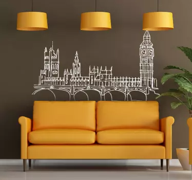 Vestminster panoramă de perete autocolant - TenStickers