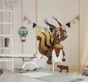 Veveriță de desene animate pentru copii de veveriță - TenStickers