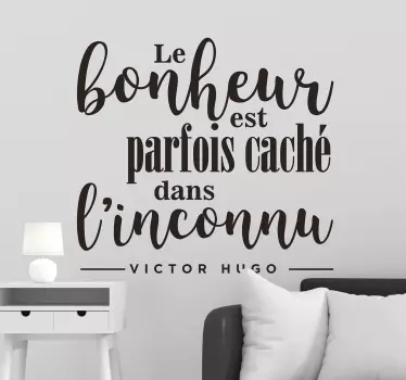 Victor hugo fericire cota decal - TenStickers