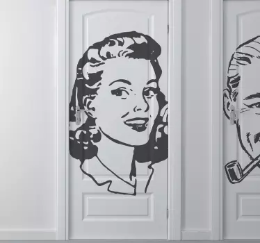 Vintage autocolant femeie - TenStickers
