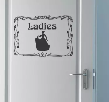 Autocolant vintage pentru baie pentru femei - TenStickers