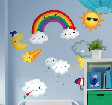 Vreme stickere ilustrare artă decal - TenStickers