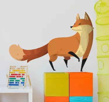 Animal vulpe geometrie autocolant animal sălbatic - TenStickers
