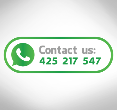 Whatsapp numărul de telefon al magazinului de autocolant - TenStickers