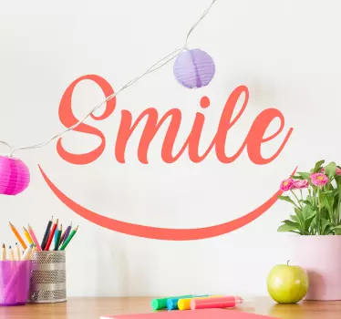 Zambeste cu un autocolant motivational de zambet - TenStickers