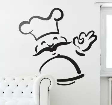 Zâmbitoare de perete cu șampanie zâmbitoare - TenStickers