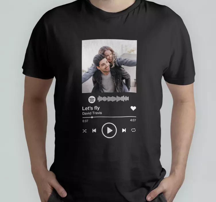 Spotify cu text și tricou imagine - TenStickers