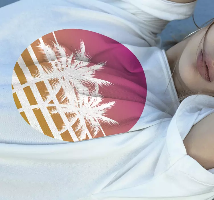 Alt tricou cerc de palmier - TenStickers