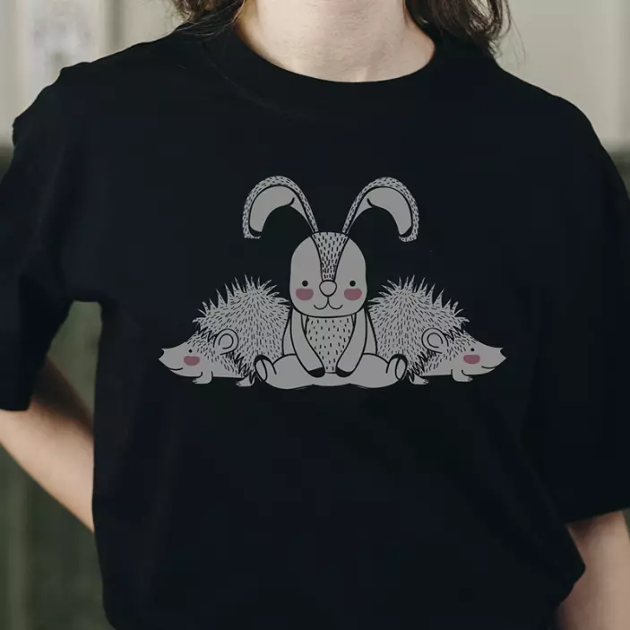 Alt tricou drăguță familie de arici iepurași - TenStickers