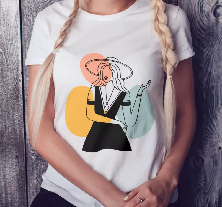 Alt tricou femeie geometrică abstractă - TenStickers