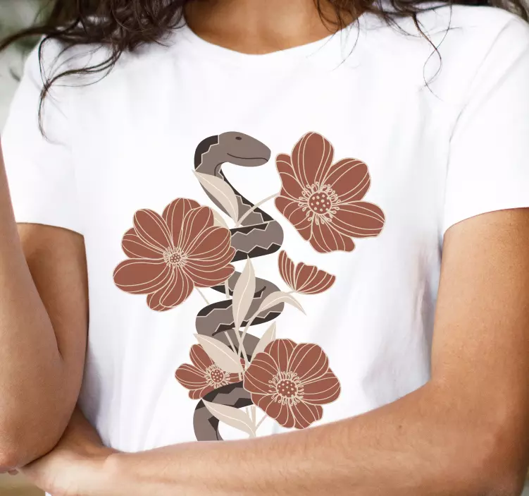 Alt tricou fuziunea florilor șarpelui - TenStickers