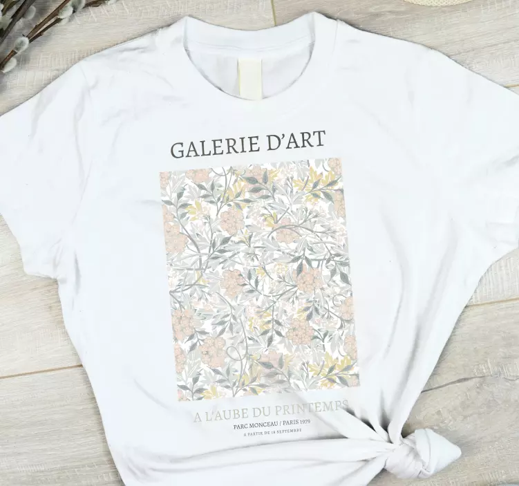 Alt tricou galerie de artă florală - TenStickers