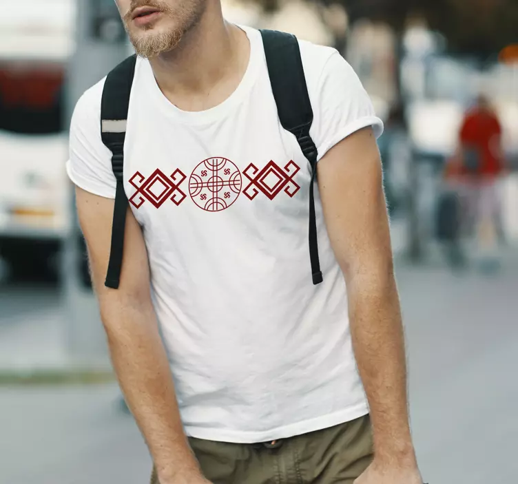 Alt tricou stil mapuche roșu - TenStickers