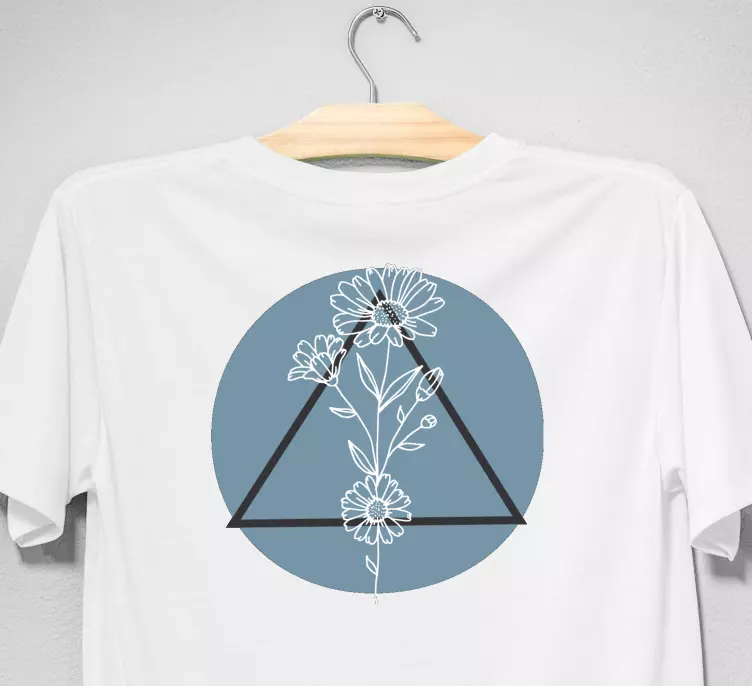 Alt tricou imprimeu triunghi floral - TenStickers