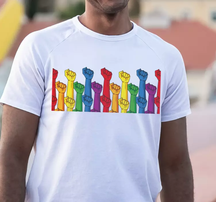 Alt tricou lovitură de pumn colorată - TenStickers