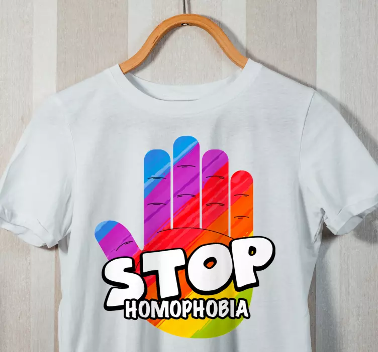 Alt tricou opriți mesajul homofobiei - TenStickers