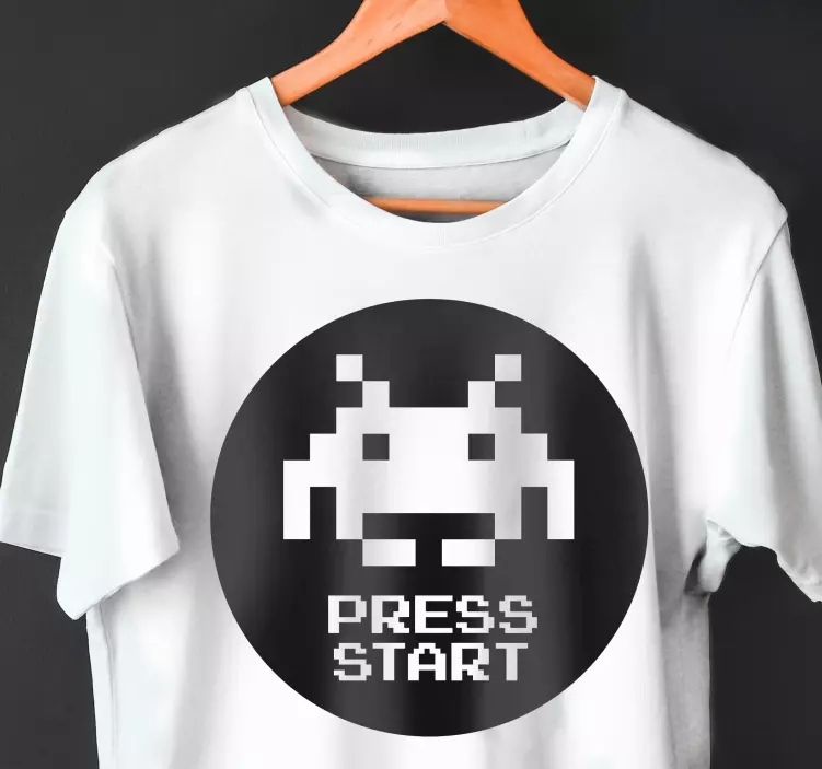 Alt tricou pixeli apăsați start - TenStickers