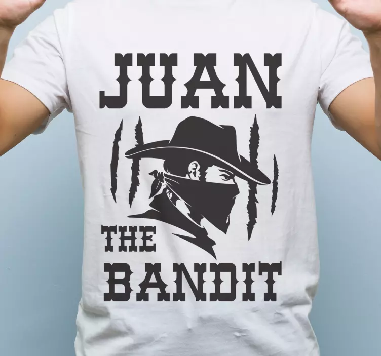 Bandit cu design tricou nume - TenStickers