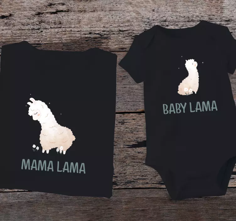 Cămașă baby lama și mama lama - TenStickers