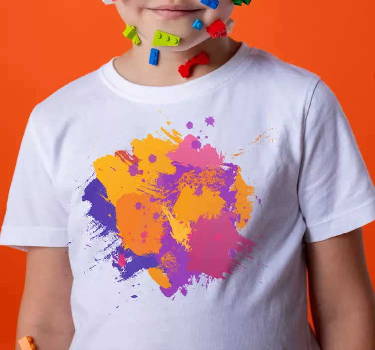 Tricou colorat pentru explozie de vopsea curcubeu - TenStickers