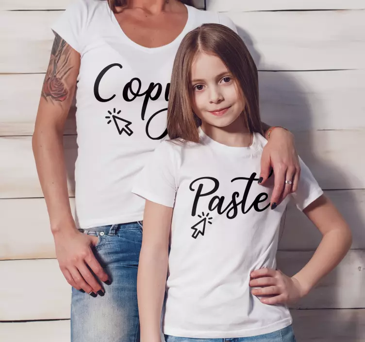 „copy paste” cămașă fiică-mamă - TenStickers