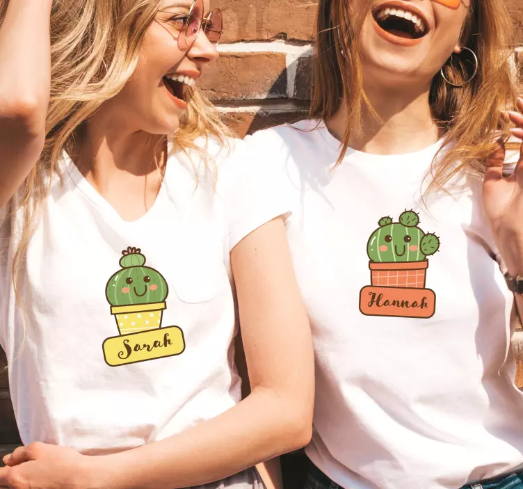 Două tricouri minunate de cuplu de cactus feminin - TenStickers