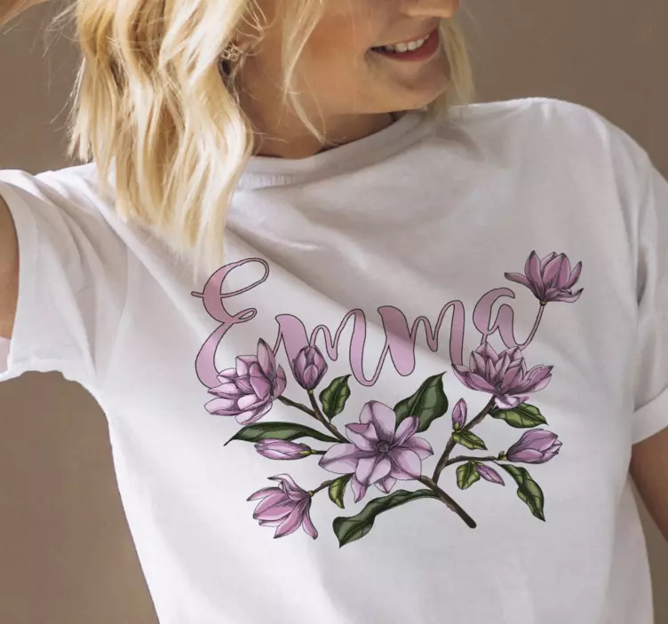 Magnolie cu tricou personalizat - TenStickers