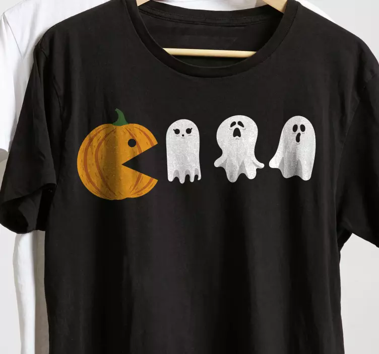 Pac man and ghost halloween shirt - TenStickers