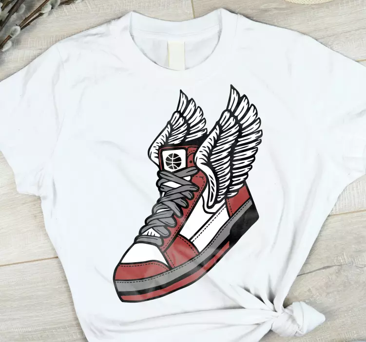 Pantofi zburători tricou „stil contemporan”. - TenStickers