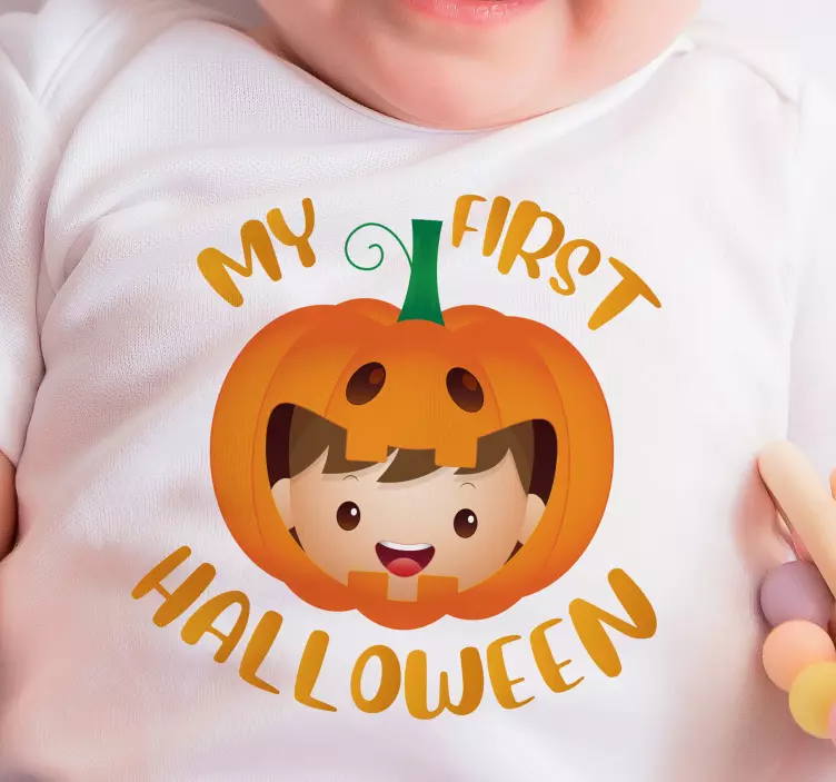 Primul meu tricou de halloween pentru bebeluși tricou de hallowee - TenStickers