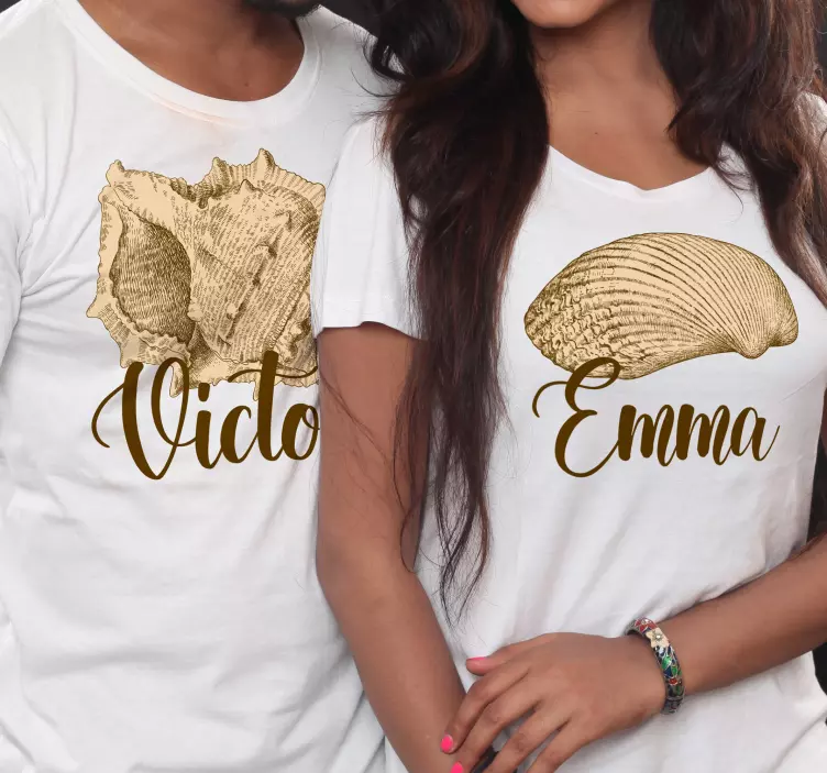 Tricouri cuplu vintage scoici - TenStickers