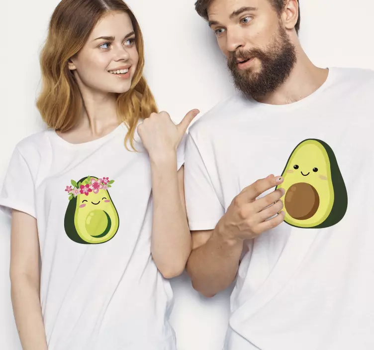 Set de potrivire groapă avocado cuplu tricouri - TenStickers