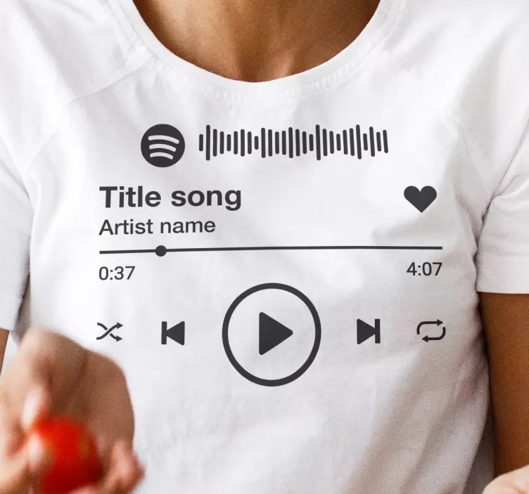 Spotify music play tricou - TenStickers