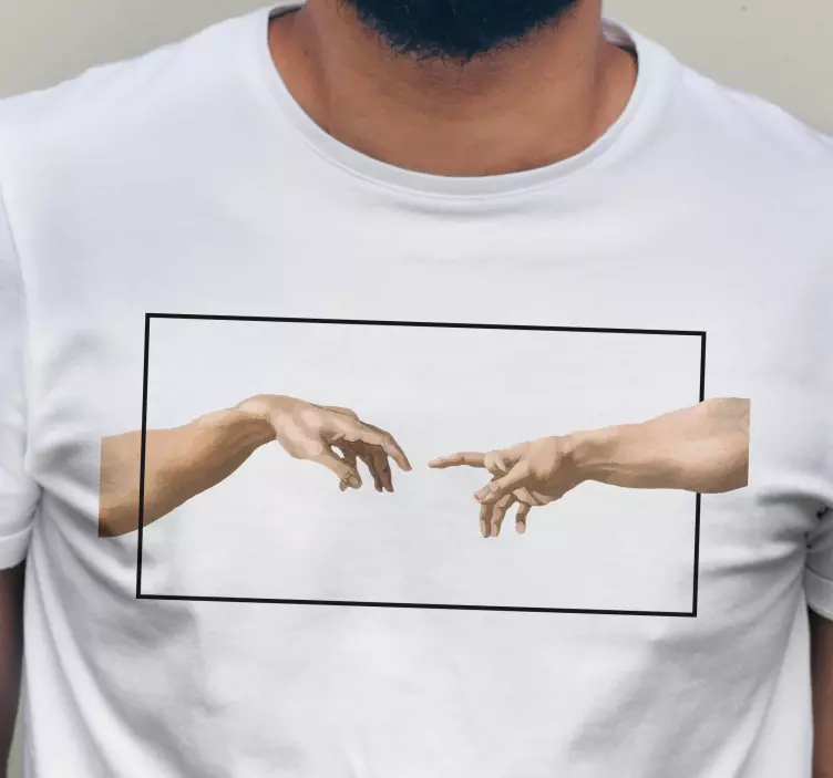 Tricou personalizat concept touching hands - TenStickers