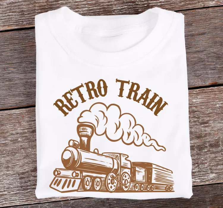 Tricou personalizat cu imprimeu vintage voyages train - TenStickers